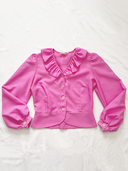 70s pink blouse, Size M