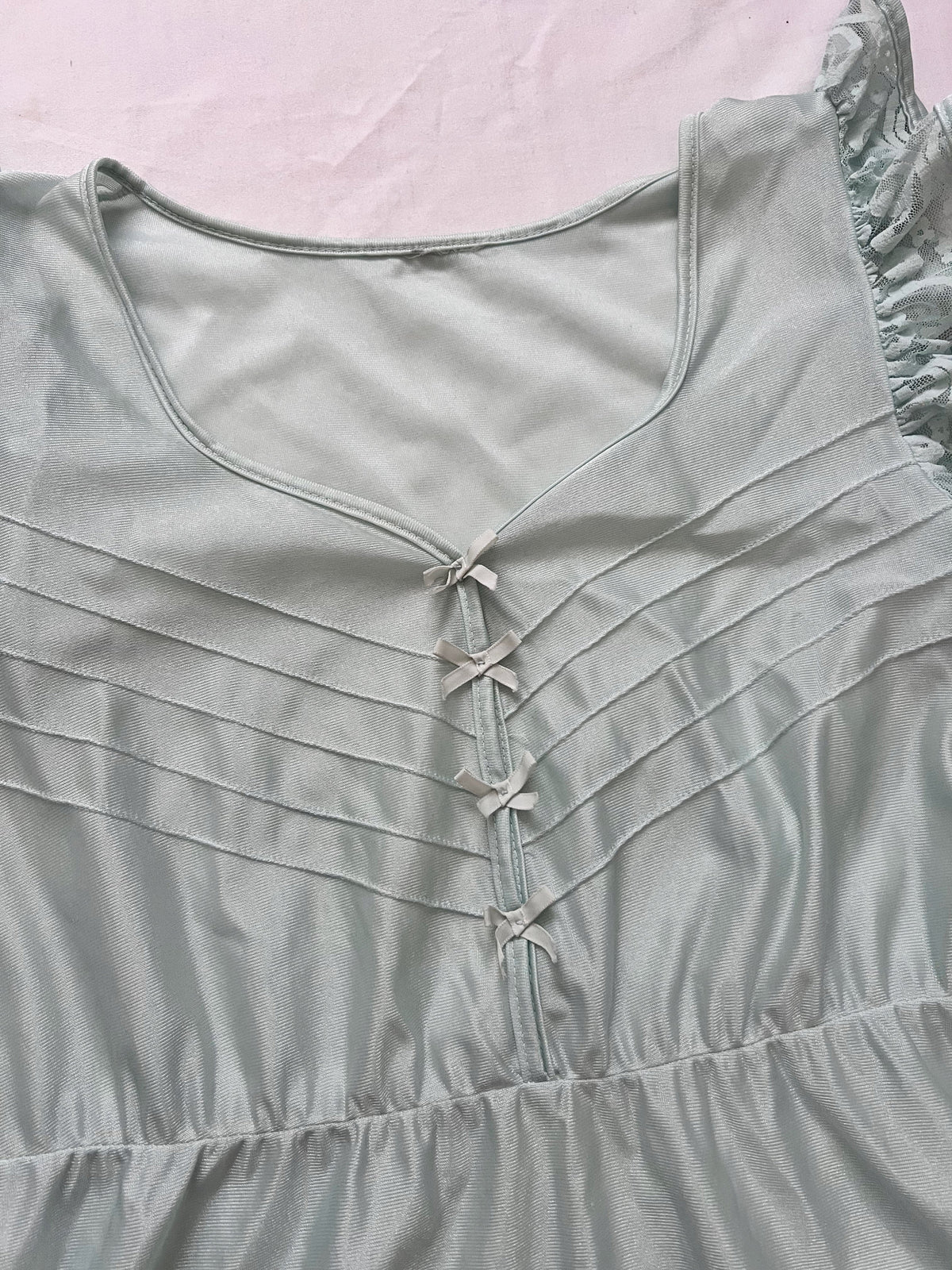 70s mint green nightgown, Size M
