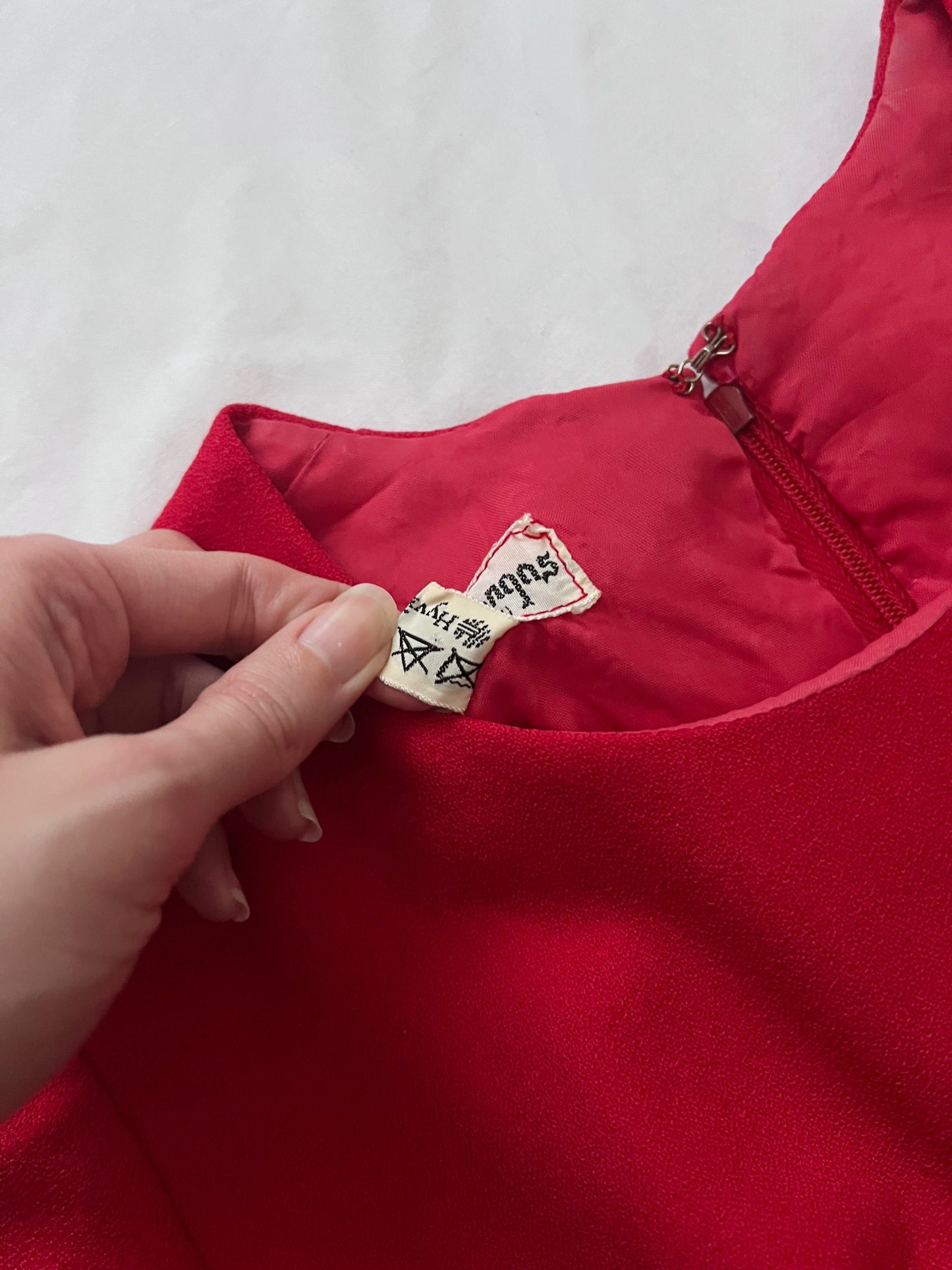 Red trim dress, Size XS-S