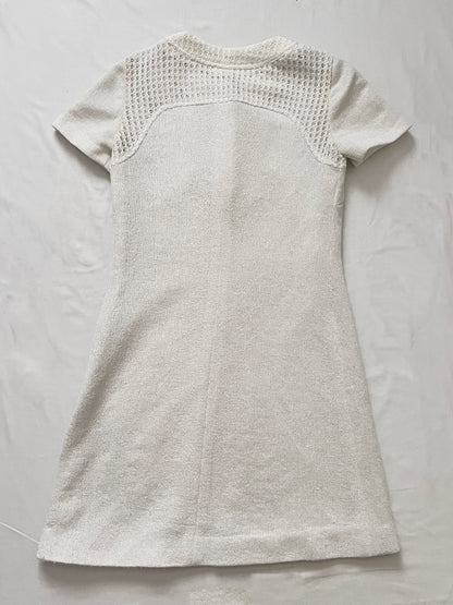 60s white dress, Size S