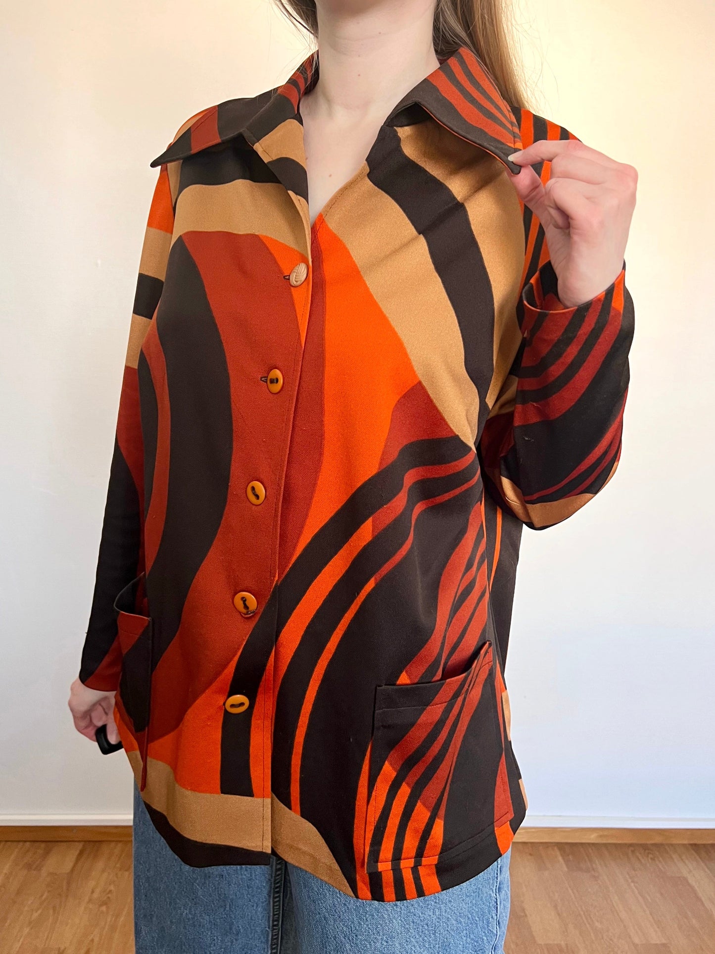 70s bold pattern shirt, Size XL-XXL