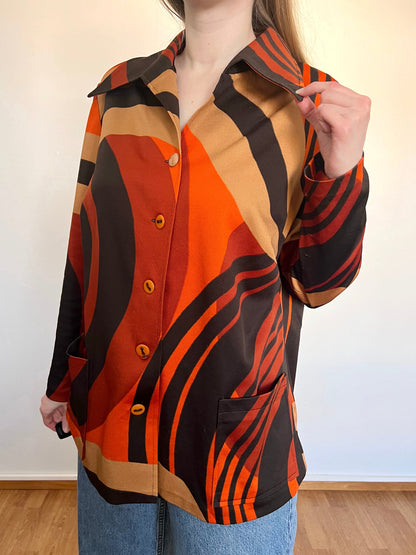 70s bold pattern shirt, Size XL-XXL