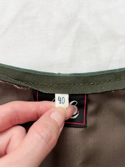 60s green suede skirt, Size S