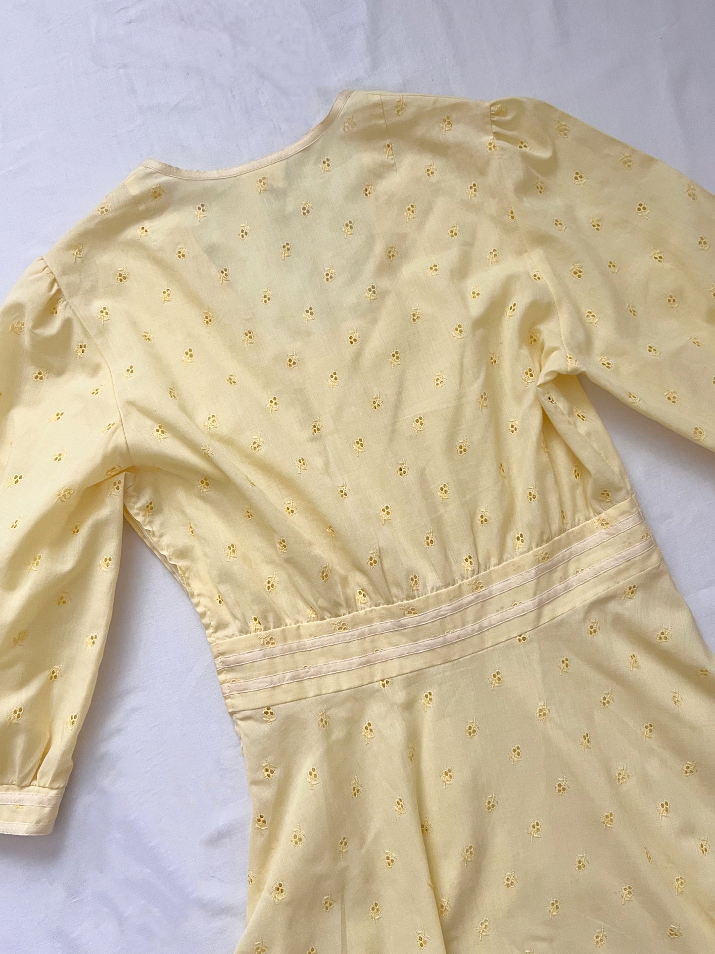 70s butter yellow dress, Size XS-S