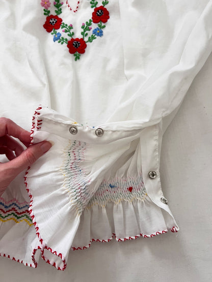 70s Hungarian floral top, Size M-L