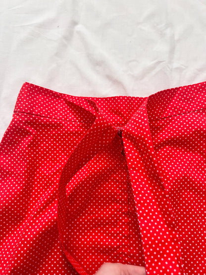 70s Pia & Paula red and white polka dot maxi skirt, Size S