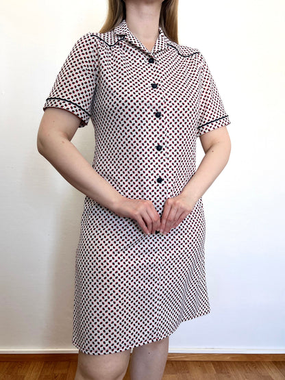 60s leaf dress, Size M