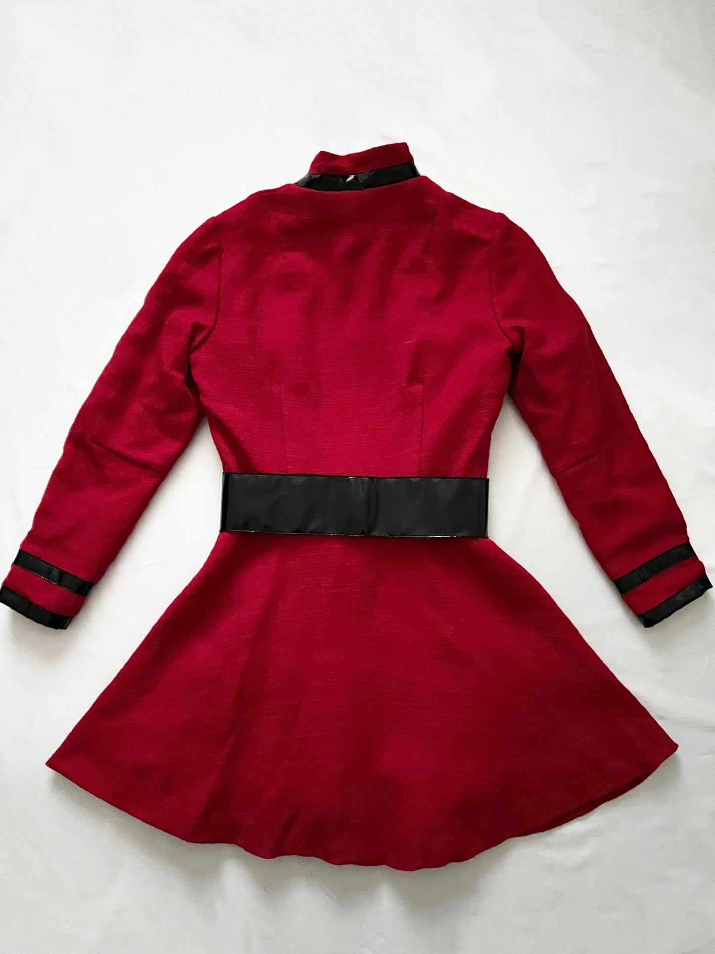60s red space age mini dress, Size XS
