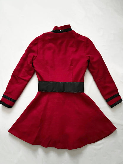 60s red space age mini dress, Size XS