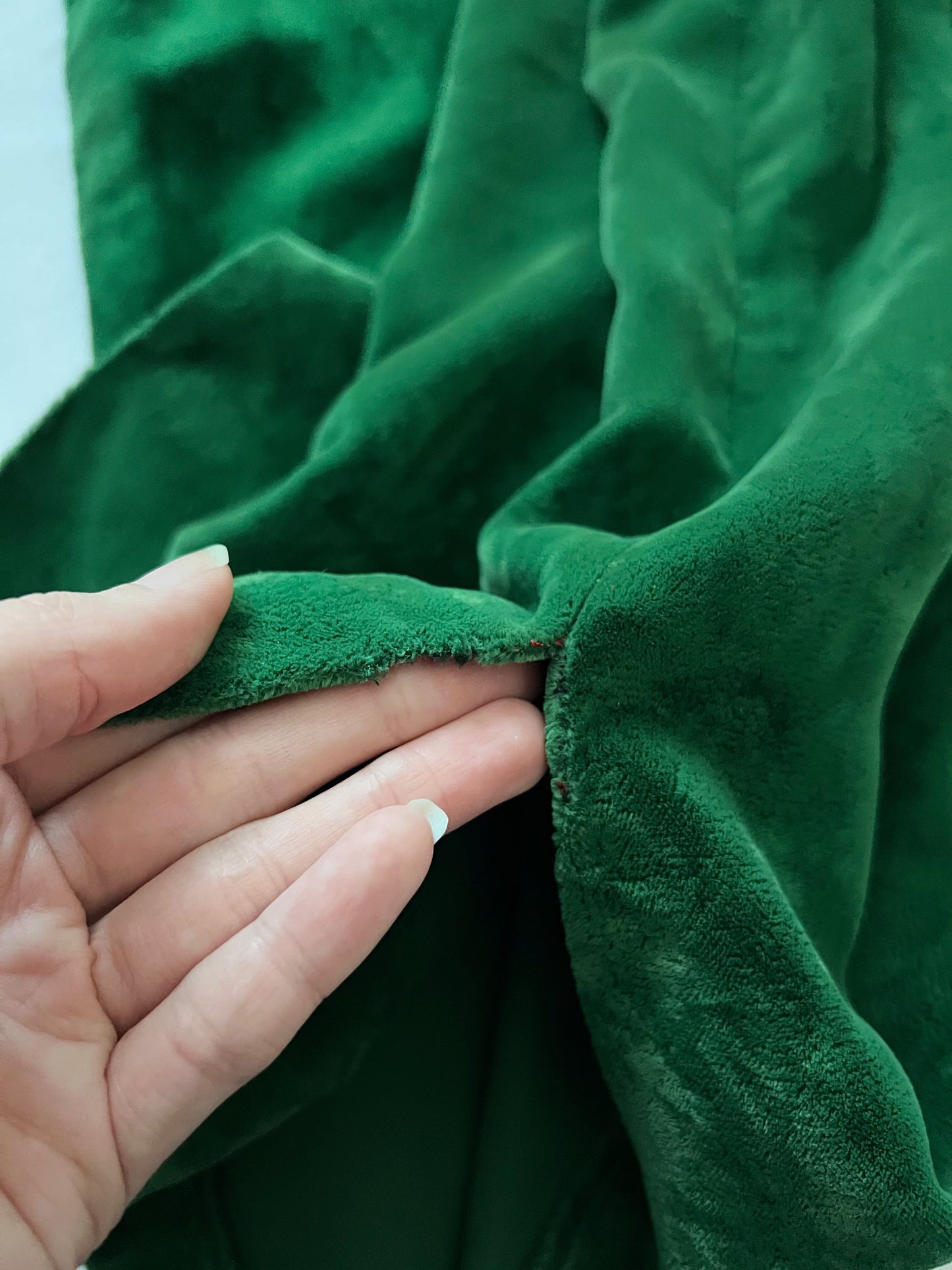 60s green velvet dress, Size S