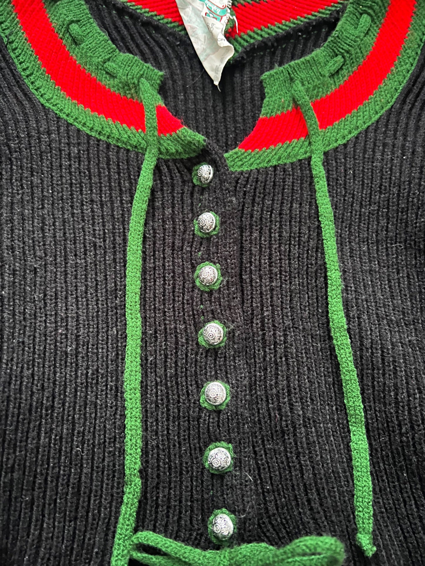 70s folkloric kit cardigan, Size S