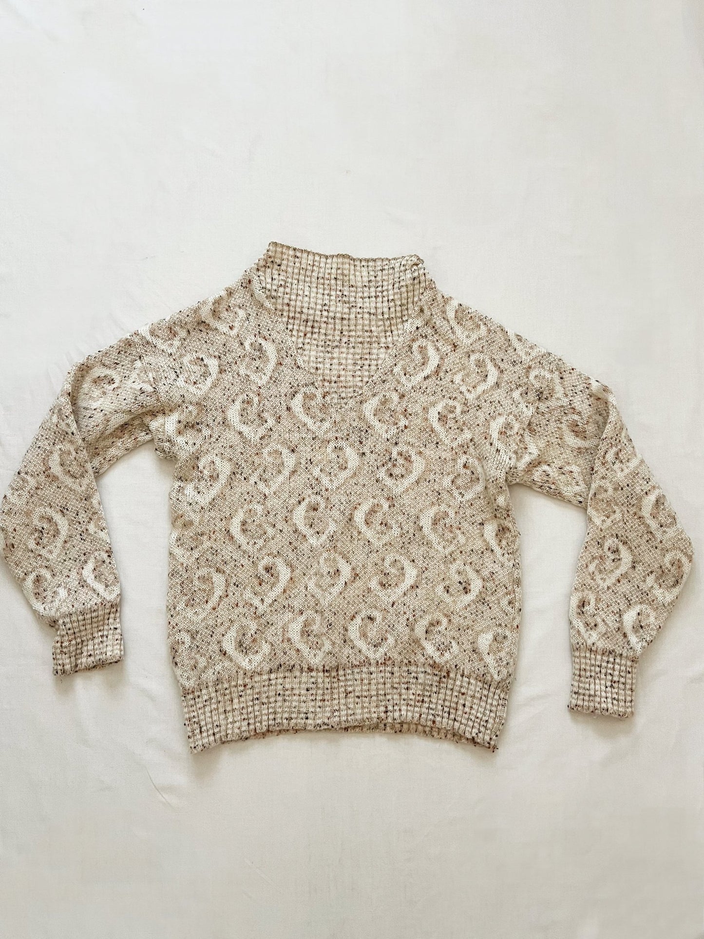 Beige & gold details sweater, Size S