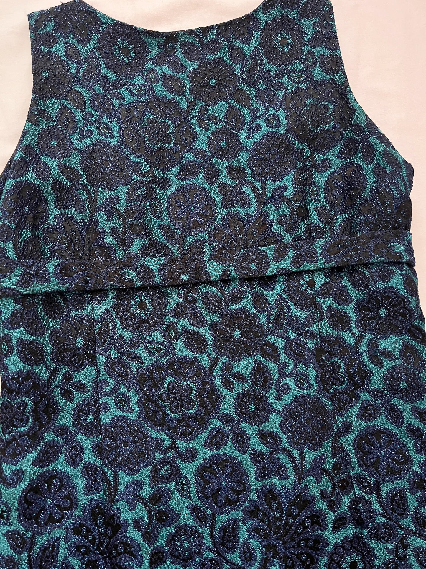 60s glitter blue mini dress, Size XS