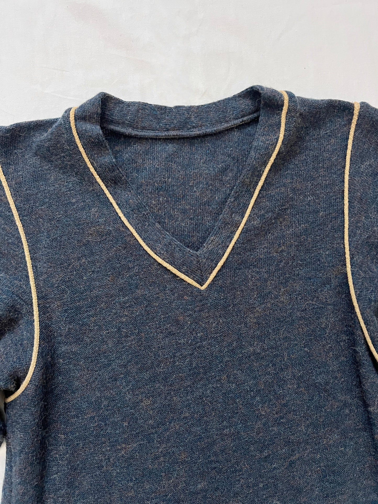 70s gray knit dress, Size S-M