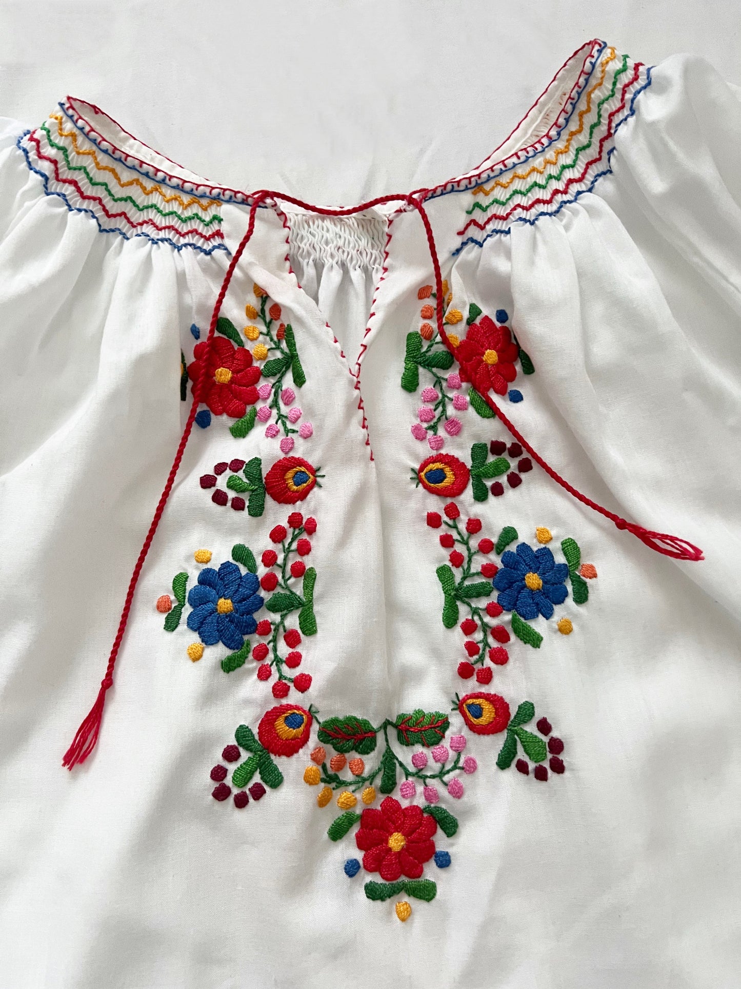 70s Matyo embroidered floral blouse, Size L-XL