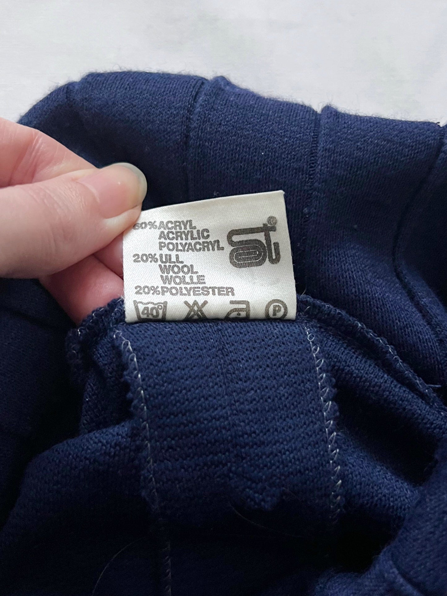 70s navy blue dress, Size M