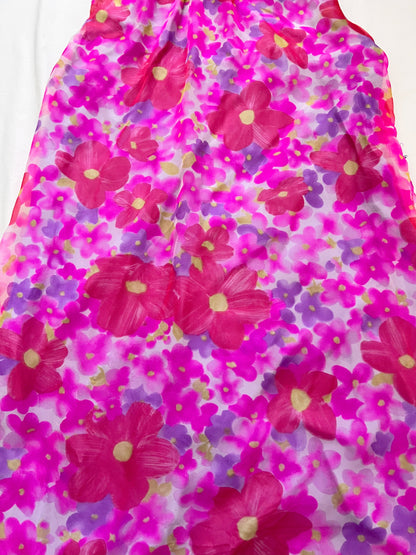 60s flower power dress, Size L