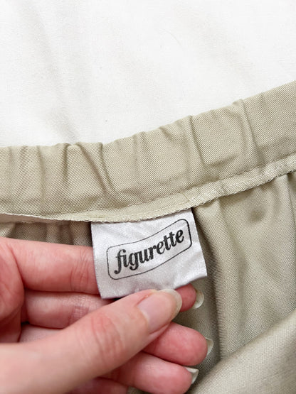 70s beige skirt with pockets, Size XS-S