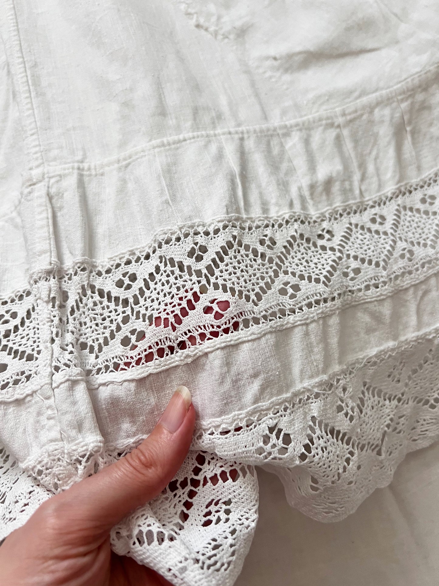 Antique Edwardian white skirt, Size XS