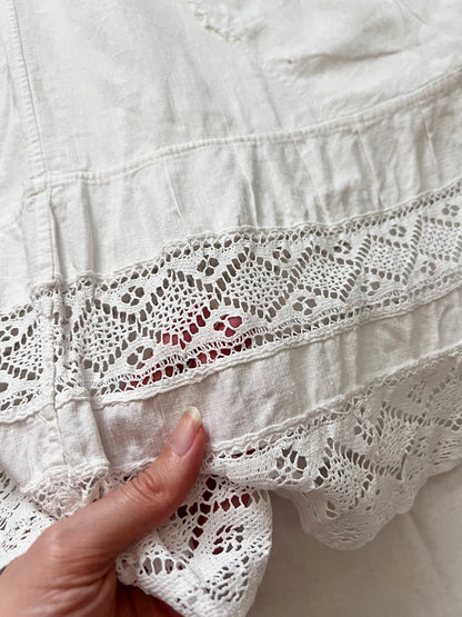 Antique Edwardian white skirt, Size XS