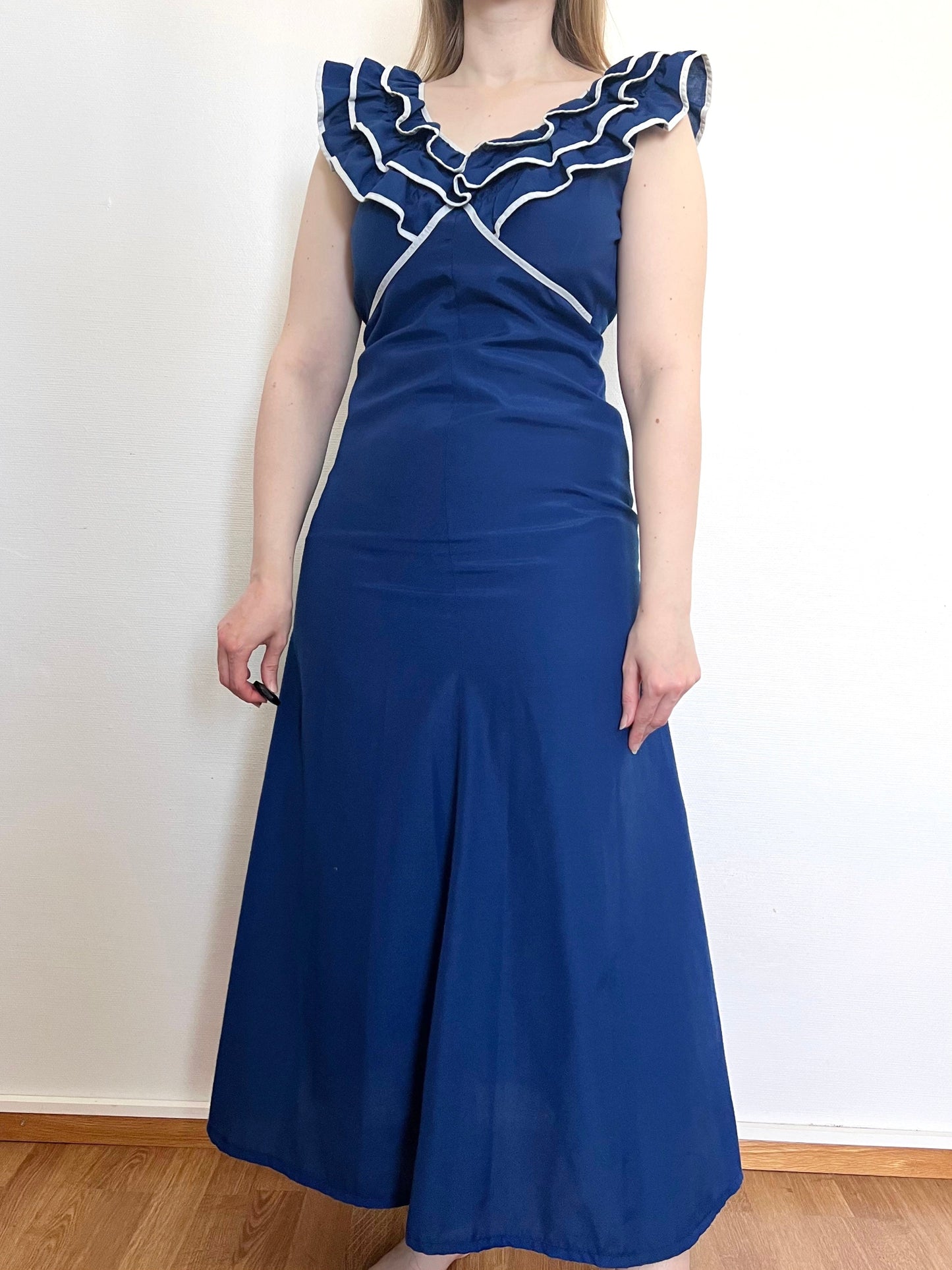 Blue ruffle dress, Size XS