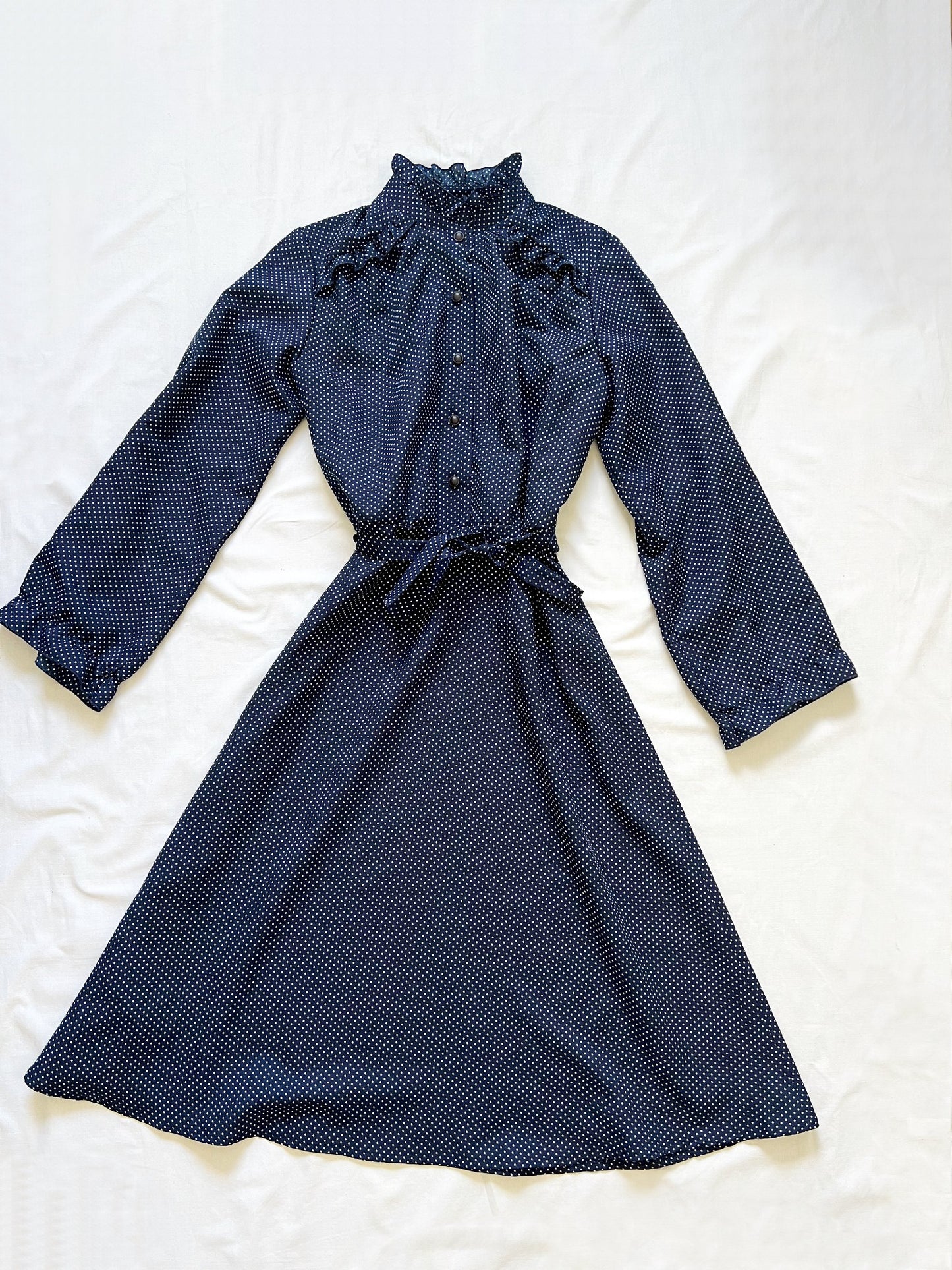 Blue polka dot dress, Size M