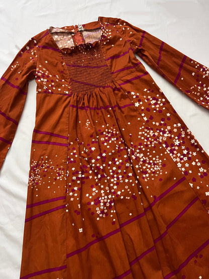 70s maxi flowing dress, Size XS-S