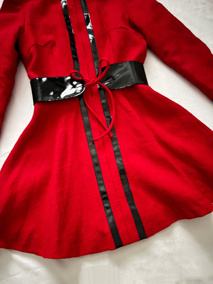 60s red space age mini dress, Size XS