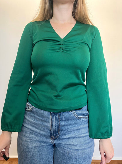 70s green top, Size XS-S