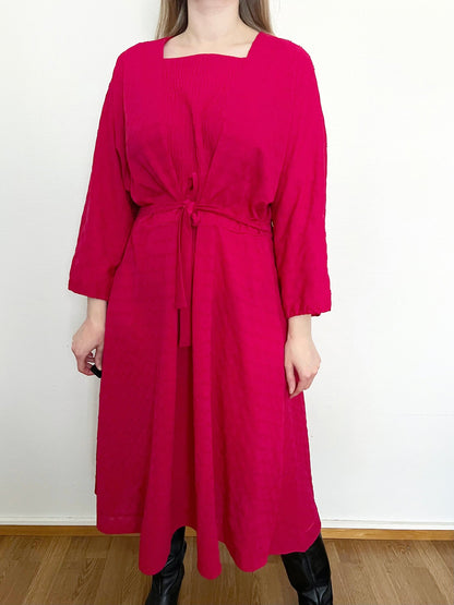 70s pink dress, Size M-XL