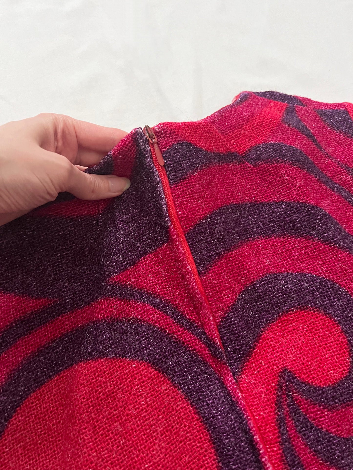 60s/70s swirl pattern mini dress, Size XS-S