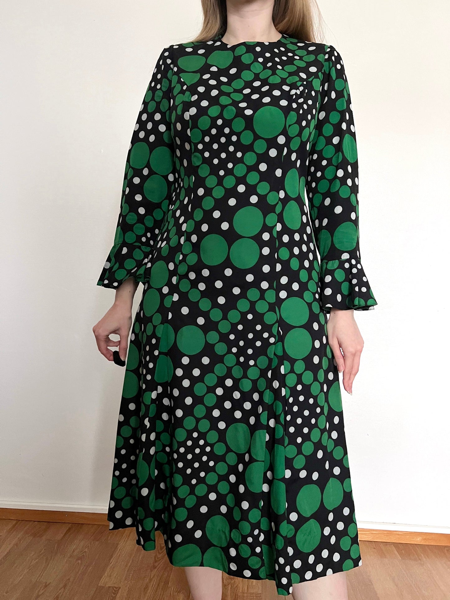 60s polka dot dress, Size M