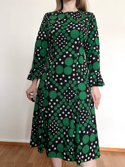 60s polka dot dress, Size M