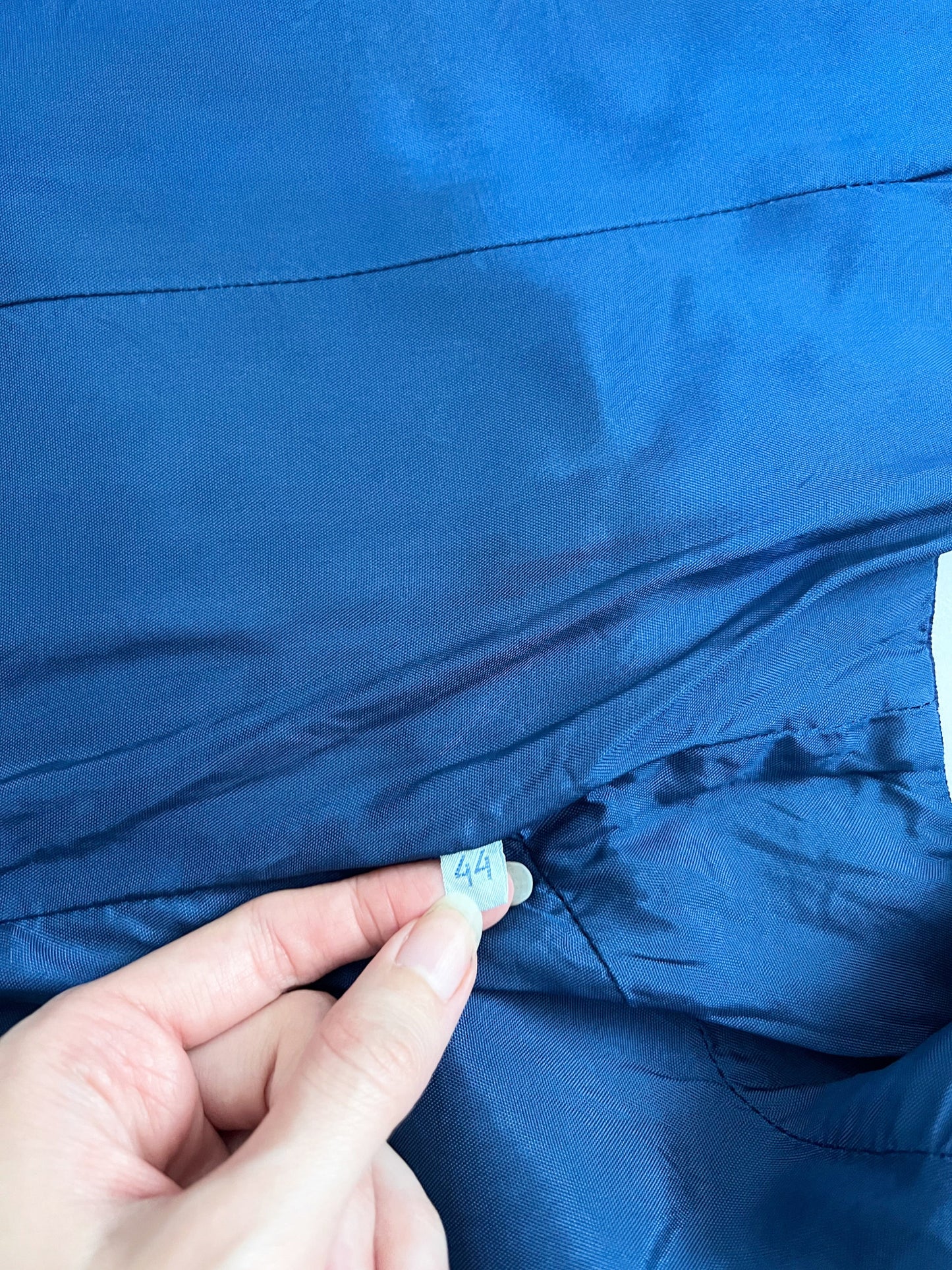 60s long blue vest, Size L