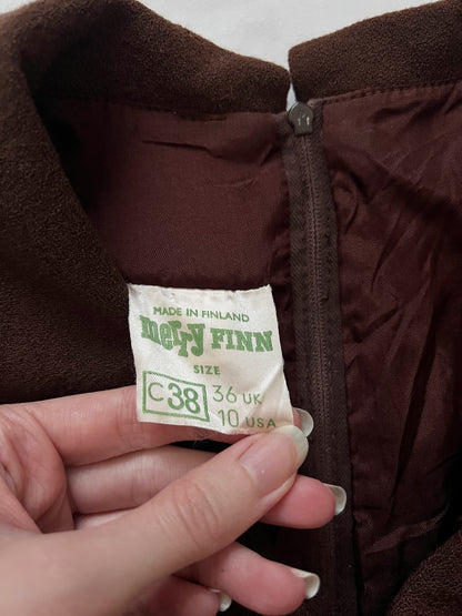 60s gold, silver and brown dress, Size S