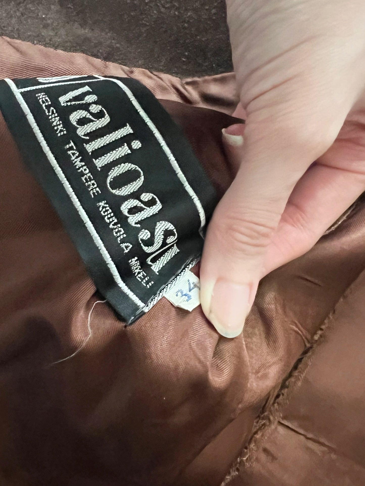 70s dark brown suede jacket, Size XS