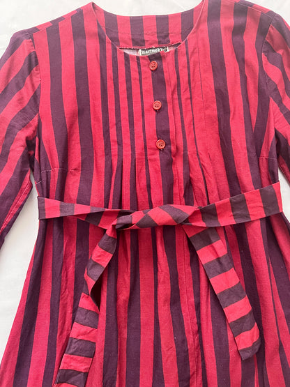 70s Marimekko striped dress, Size XS