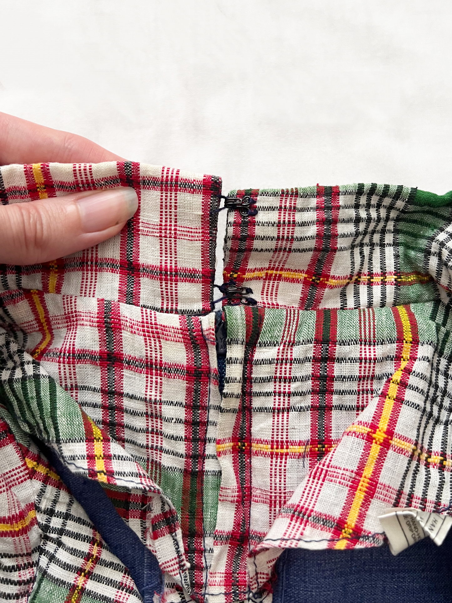 Blue and plaid dress, Size S