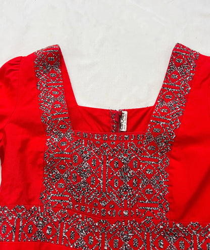 70s Arola red maxi dress, Size S