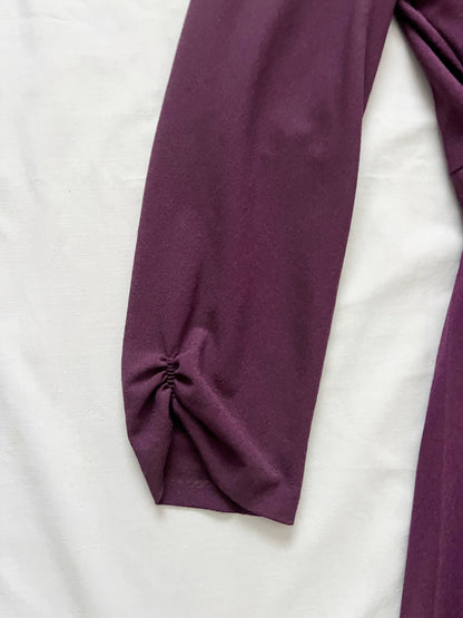 70s purple cowl and sequins dress, Size L