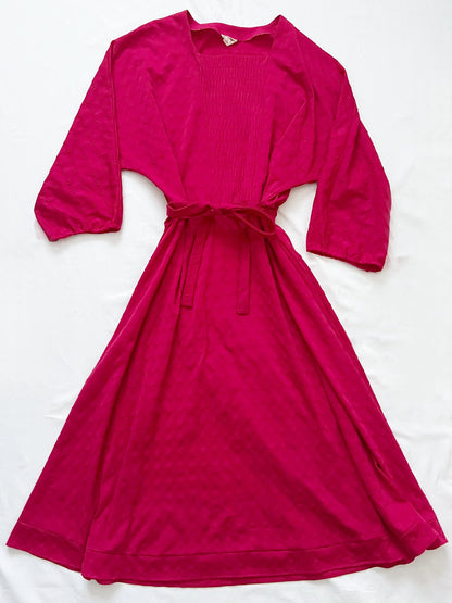 70s pink dress, Size M-XL