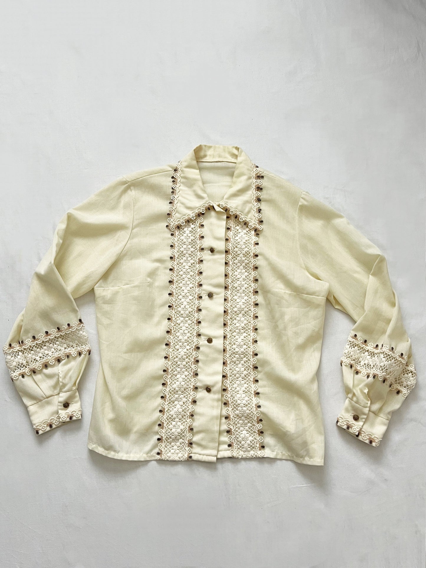 60s lace blouse, Size M-L