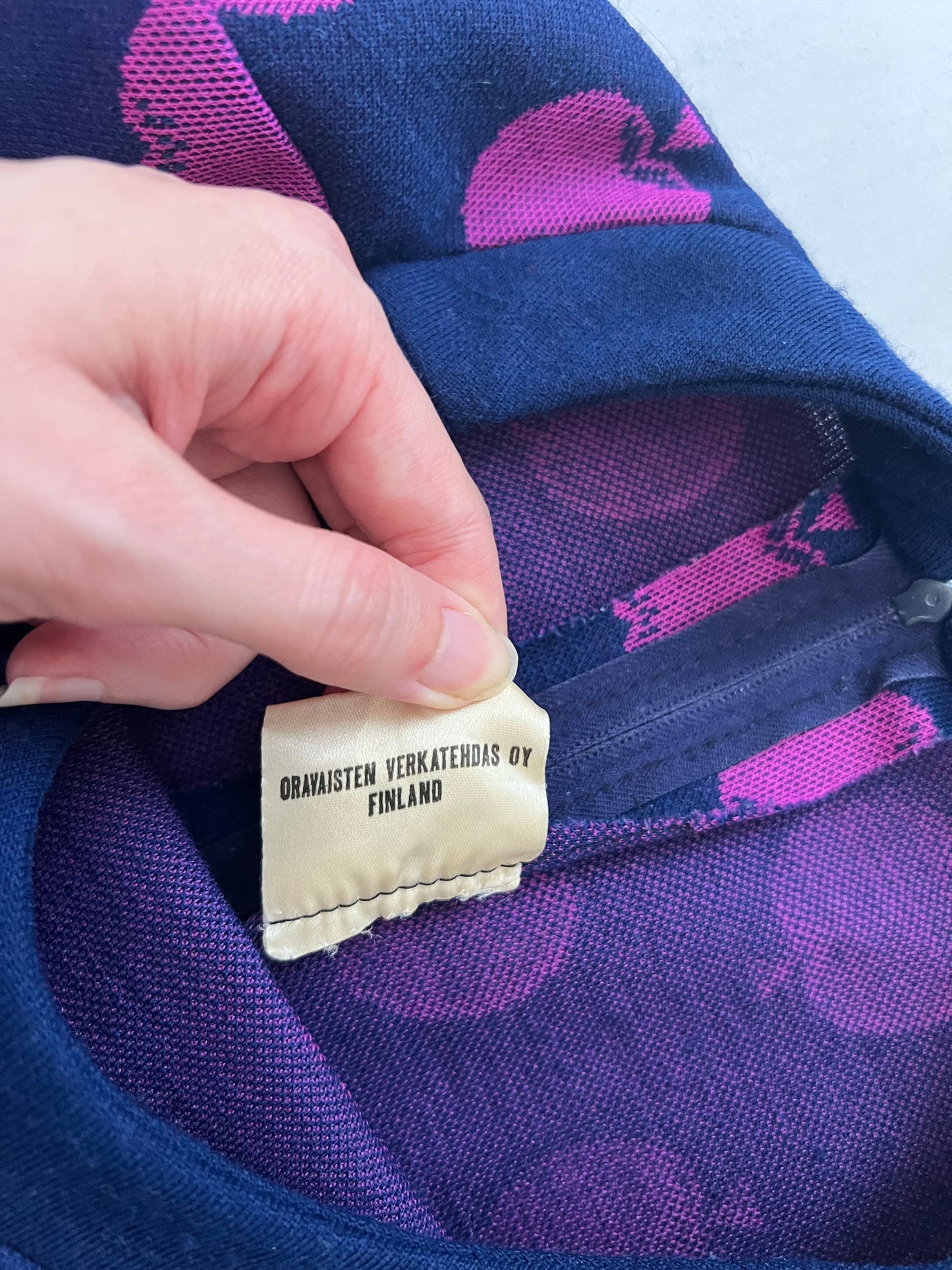 70s purple apple dress, Size S