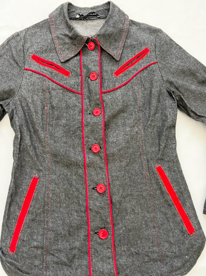 Gray and red shirt, Size XS