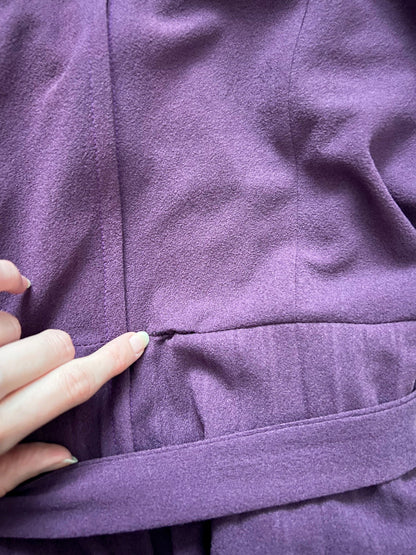 70s purple cowl and sequins dress, Size L