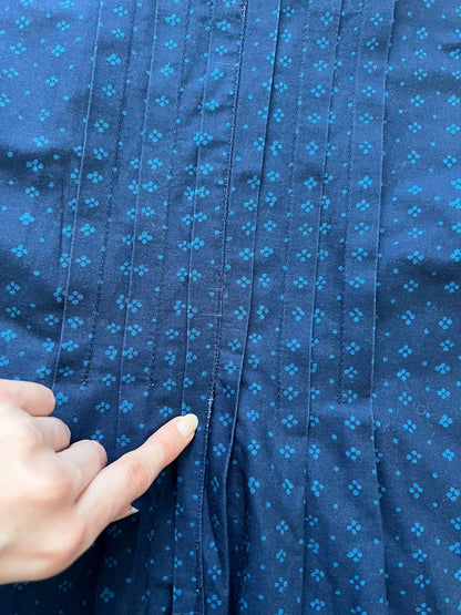 70s Marimekko Mila blue dress, Size S