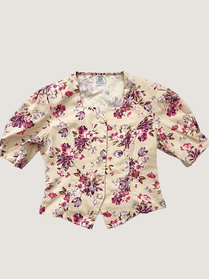 80s Laura Ashley floral blouse, Size M