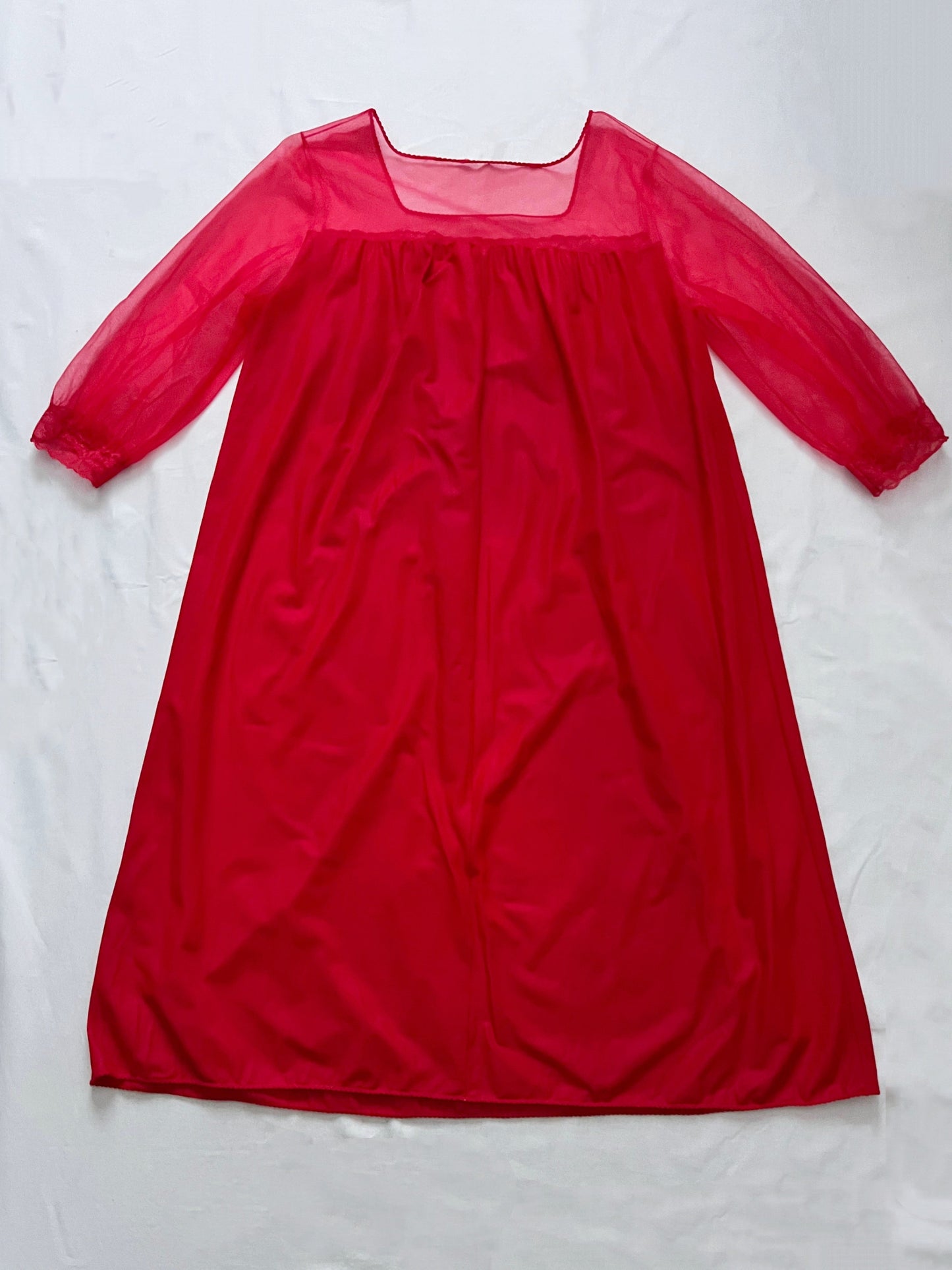 60s red nightgown, Size L