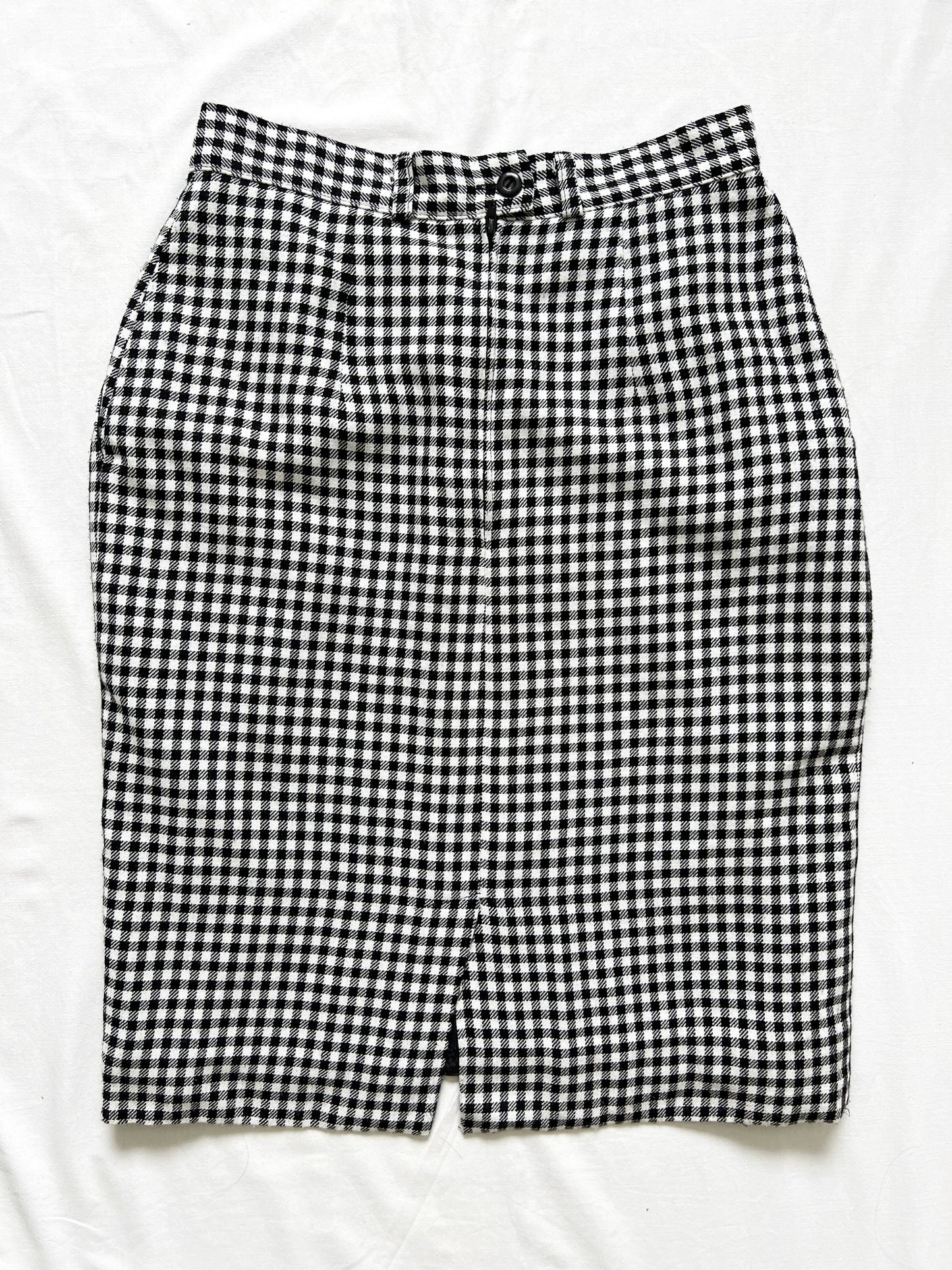 Gingham pencil skirt, Size XS/S