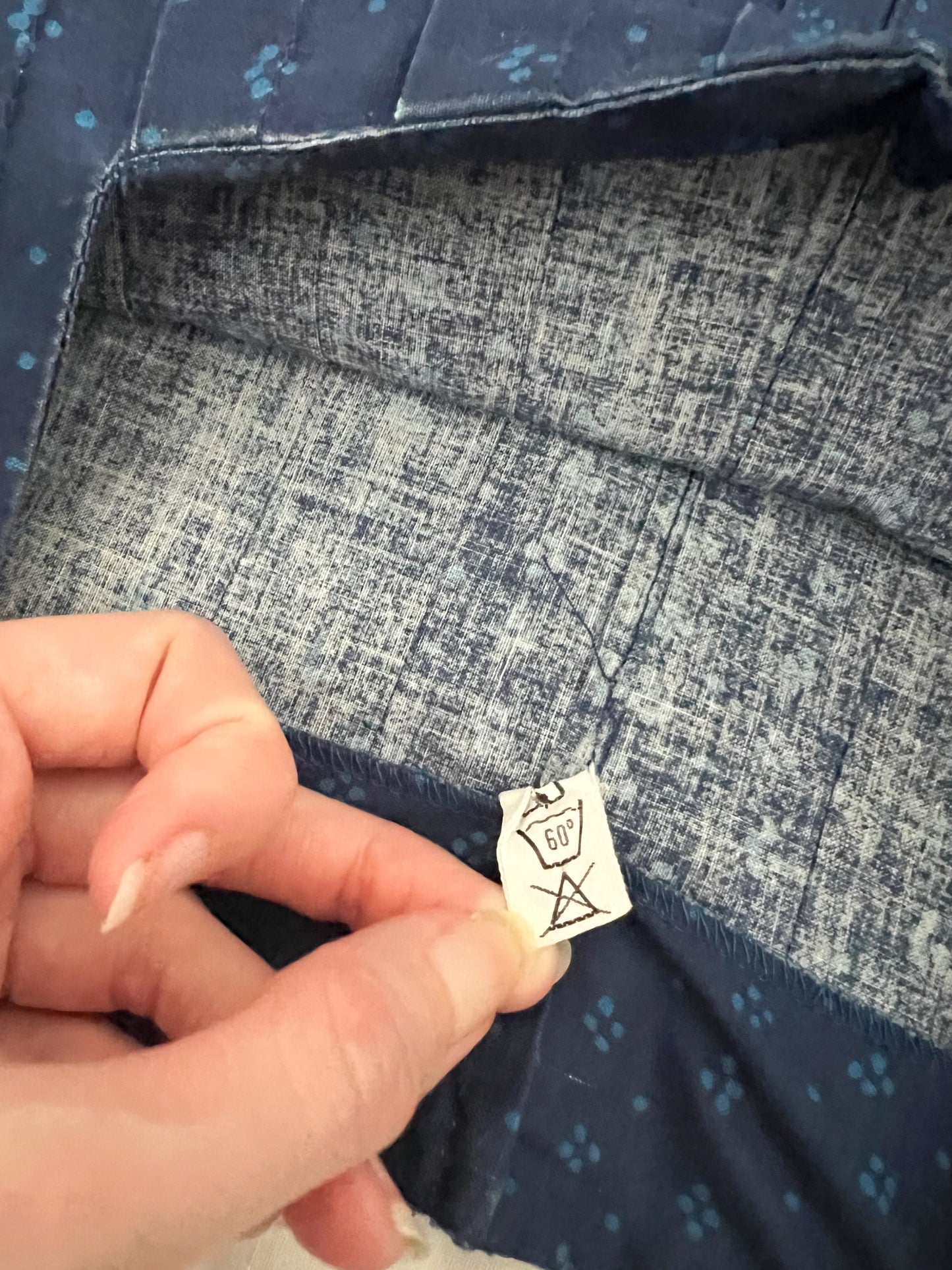 70s Marimekko Mila blue dress, Size S